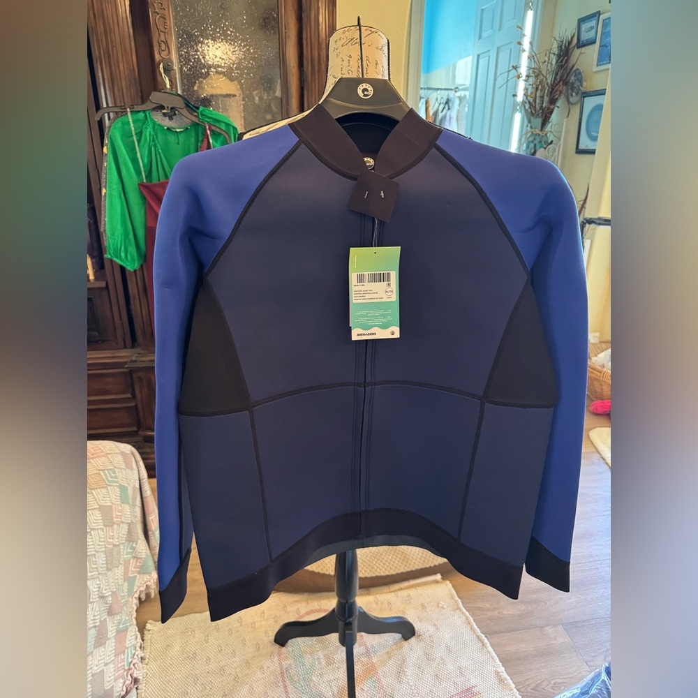 Seadoo Men's Blue and Black wetsuit Jacket xl new in packaging w tags